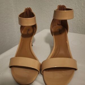 Style & Co. Nude Ankle-Strap Block Heel Sandals